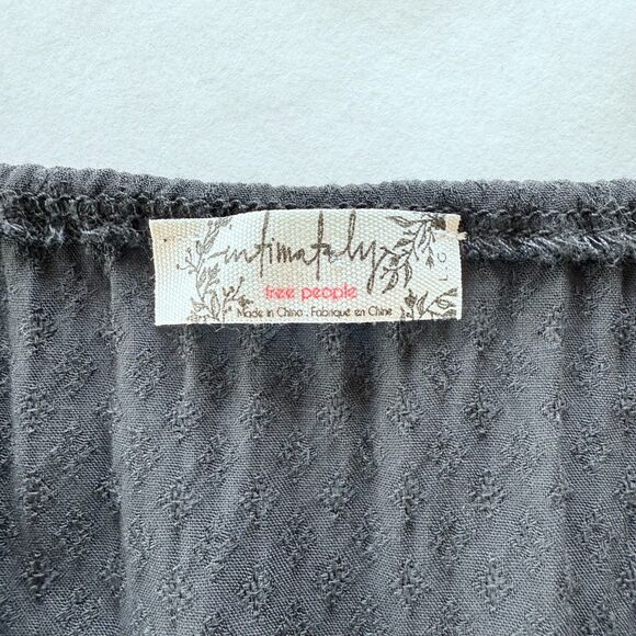 Intimately Free People Shake it Up Mini Dress Elastic Waist Spaghetti Strap Lg - Picture 9 of 16